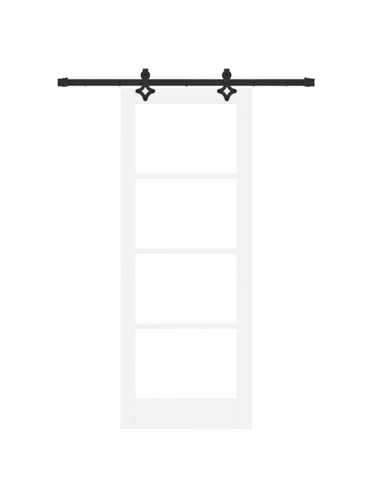 Liuguks valge 78 x 202 cm puit ja metall