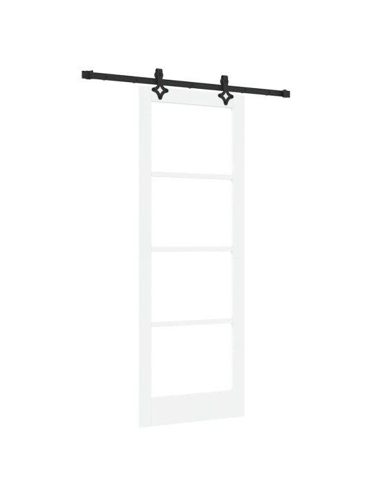 Liuguks valge 78 x 211 cm puit ja metall