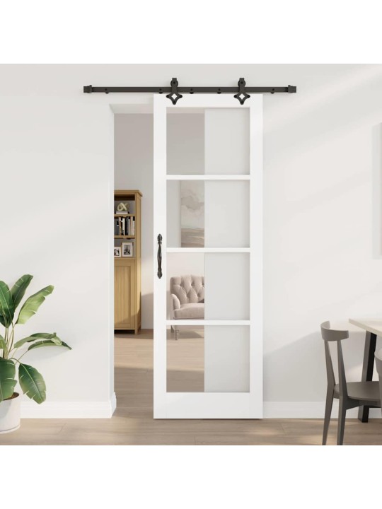 Liuguks valge 78 x 232 cm puit ja metall