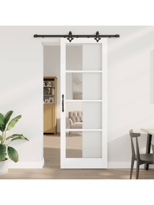 Liuguks valge 83 x 232 cm puit ja metall