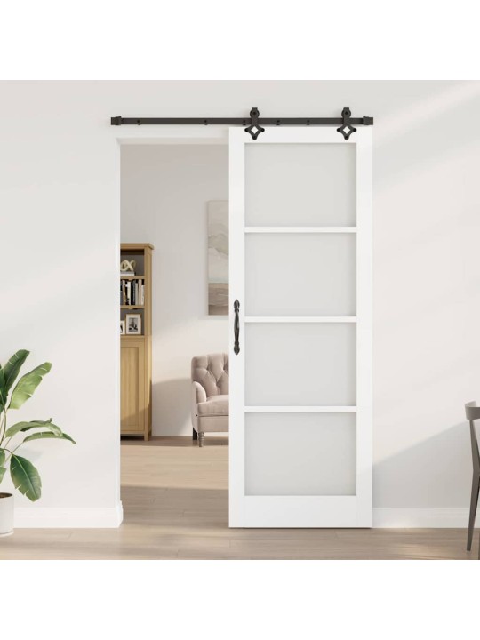 Liuguks valge 83 x 232 cm puit ja metall