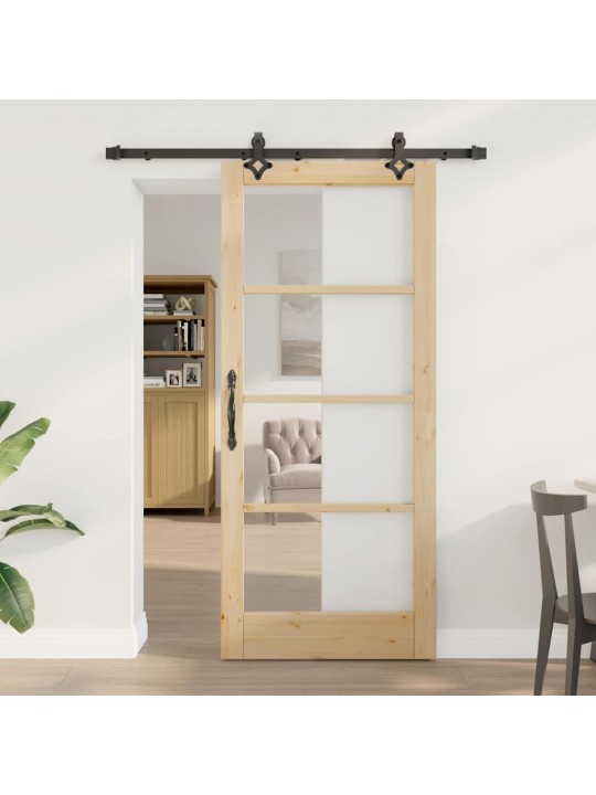 Liuguks pruun 86 x 198.5 cm puit ja metall