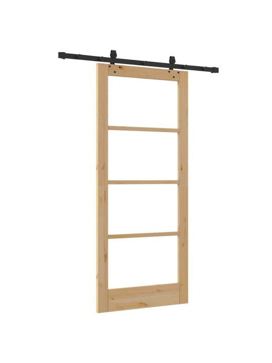 Liuguks pruun 86 x 198.5 cm puit ja metall