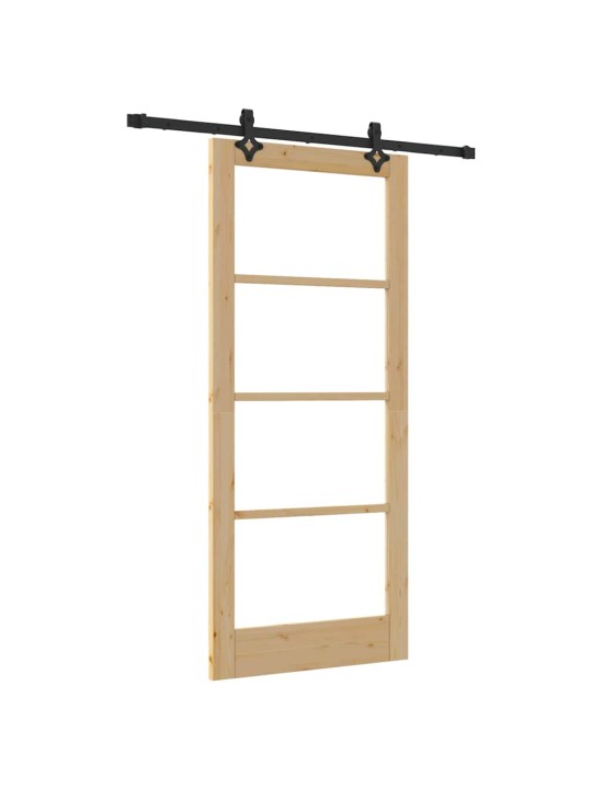 Liuguks pruun 86 x 198.5 cm puit ja metall