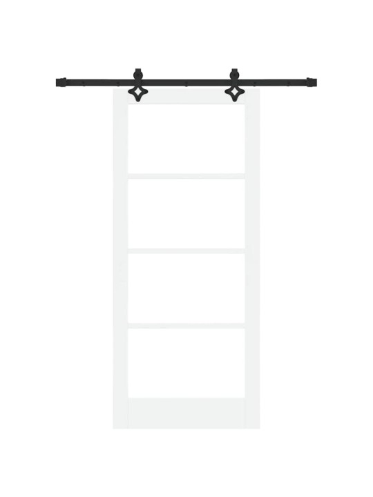 Liuguks valge 86 x 198.5 cm puit ja metall