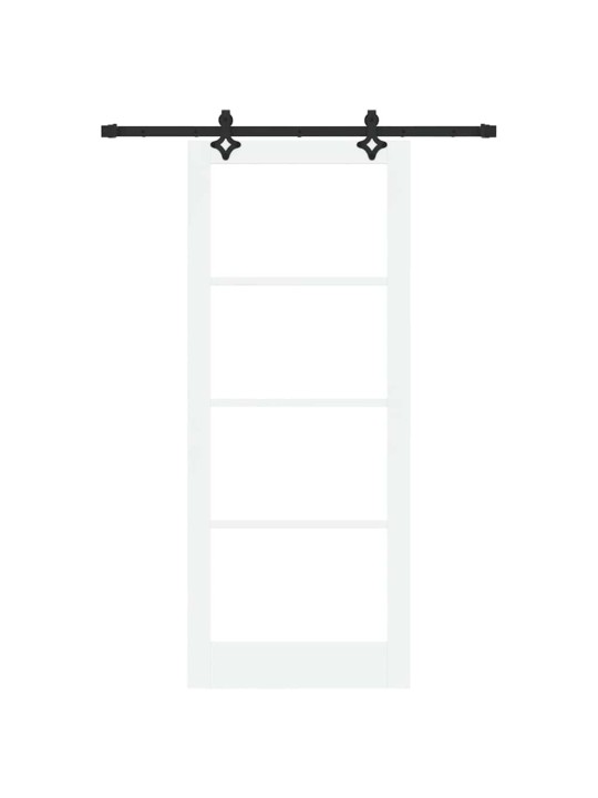Liuguks valge 86 x 211 cm puit ja metall