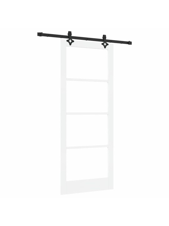 Liuguks valge 86 x 211 cm puit ja metall