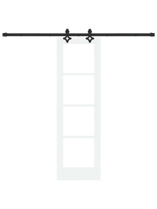 Liuguks valge 61 x 198.5 cm puit ja metall