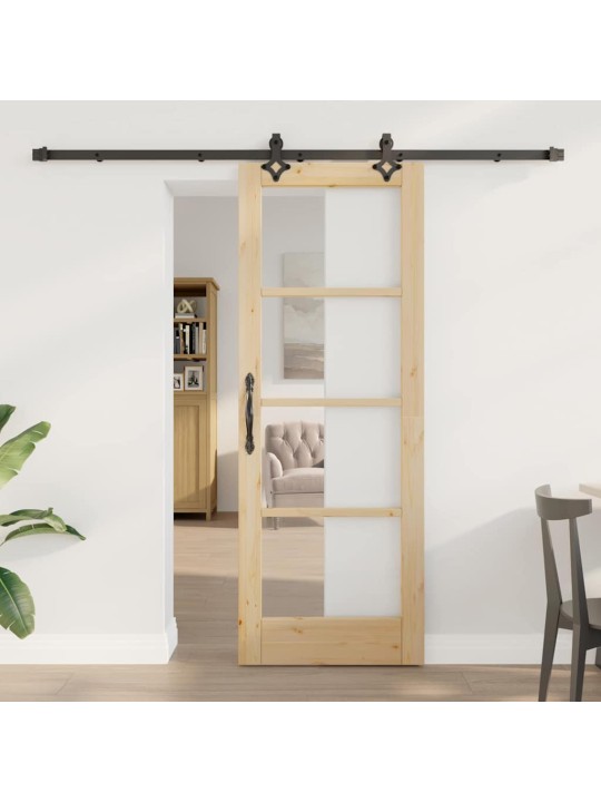 Liuguks pruun 73.5 x 198.5 cm puit ja metall