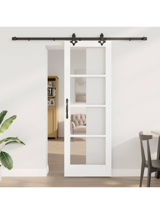 Liuguks valge 73.5 x 211 cm puit ja metall