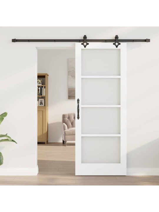 Liuguks valge 78 x 202 cm puit ja metall