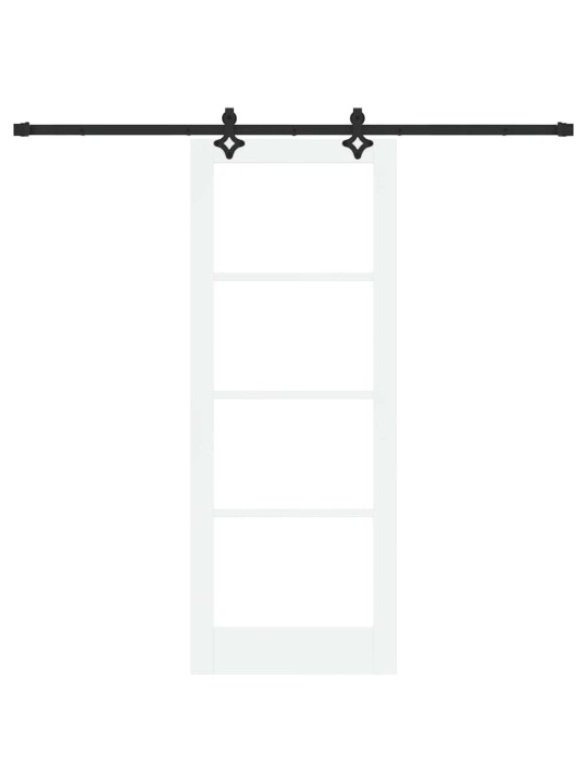 Liuguks valge 78 x 202 cm puit ja metall