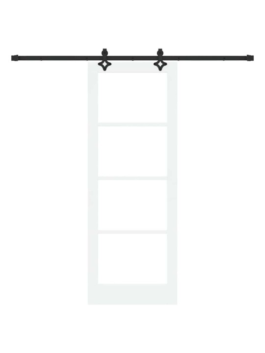 Liuguks valge 78 x 211 cm puit ja metall