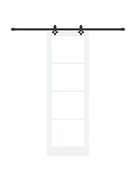 Liuguks valge 78 x 232 cm puit ja metall