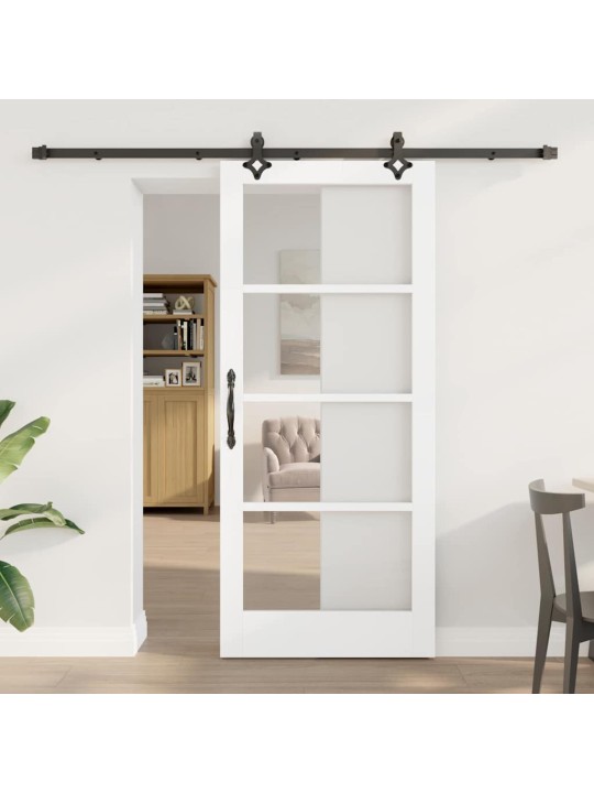 Liuguks valge 86 x 198.5 cm puit ja metall