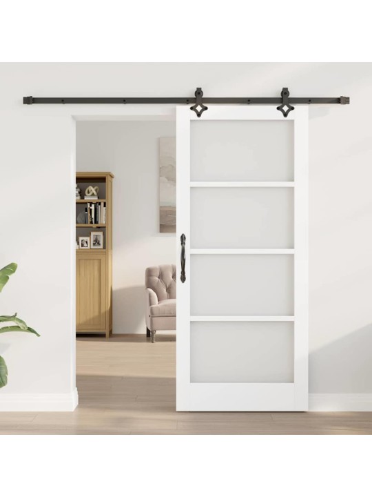 Liuguks valge 86 x 198.5 cm puit ja metall