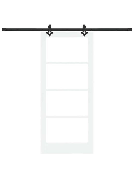 Liuguks valge 86 x 198.5 cm puit ja metall