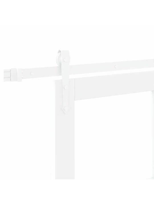 Liuguks valge 78 x 202 cm puit ja metall
