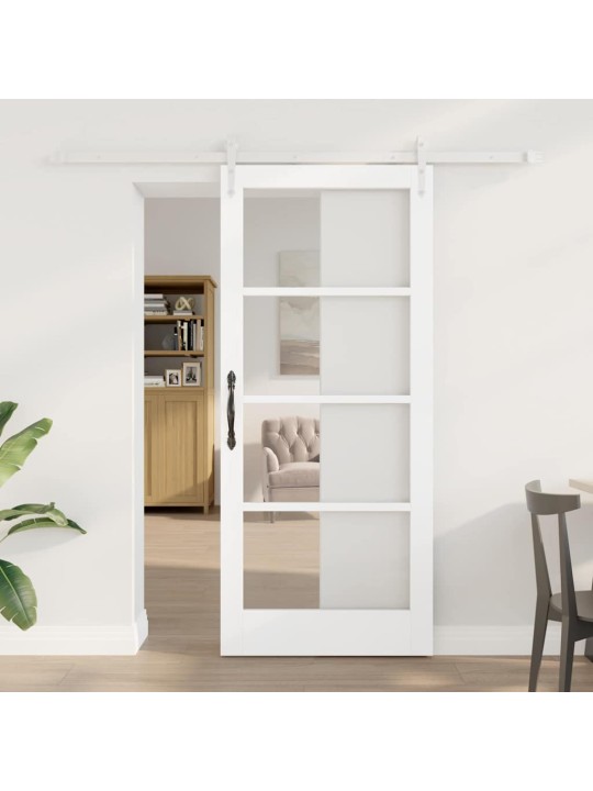 Liuguks valge 78 x 202 cm puit ja metall