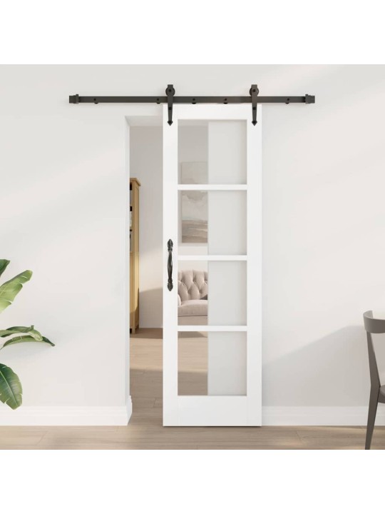 Liuguks valge 61 x 198.5 cm puit ja metall
