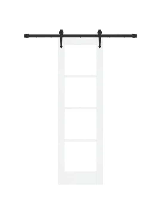 Liuguks valge 61 x 198.5 cm puit ja metall