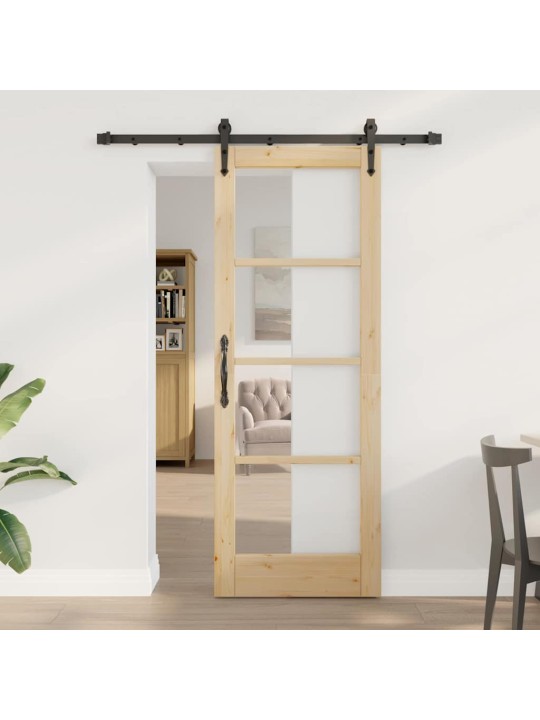 Liuguks pruun 73.5 x 198.5 cm puit ja metall
