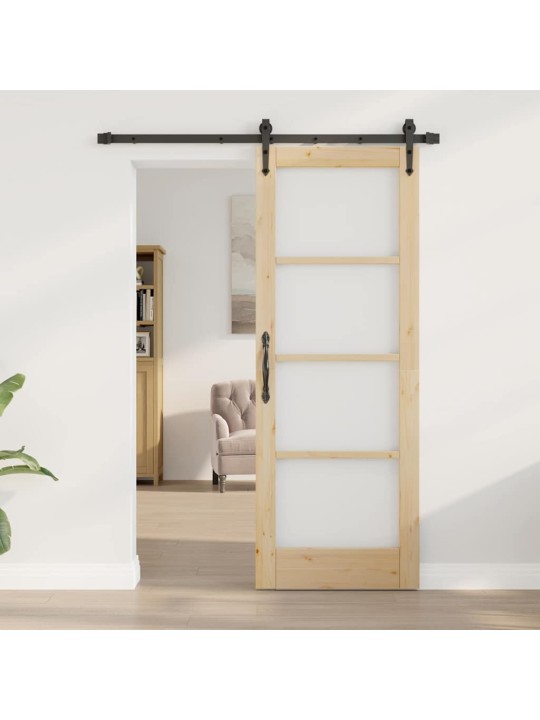 Liuguks pruun 73.5 x 198.5 cm puit ja metall