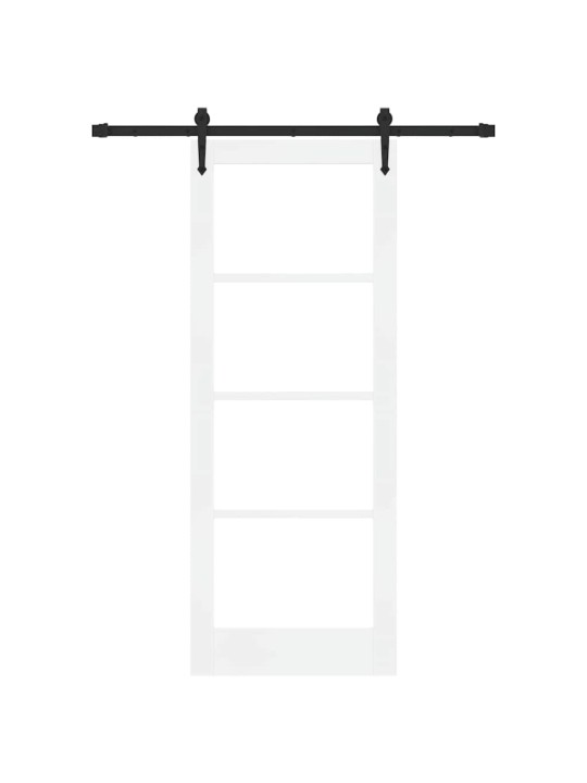Liuguks valge 78 x 202 cm puit ja metall