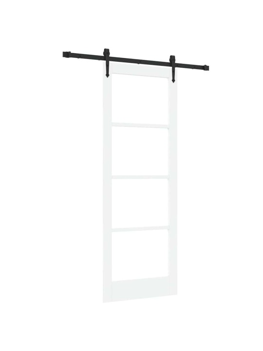 Liuguks valge 78 x 211 cm puit ja metall