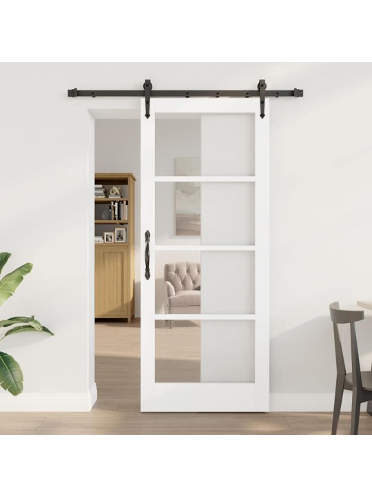 Liuguks valge 83 x 202 cm puit ja metall