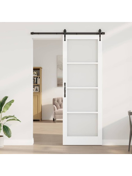 Liuguks valge 83 x 232 cm puit ja metall