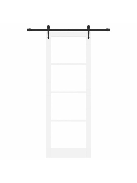Liuguks valge 83 x 232 cm puit ja metall