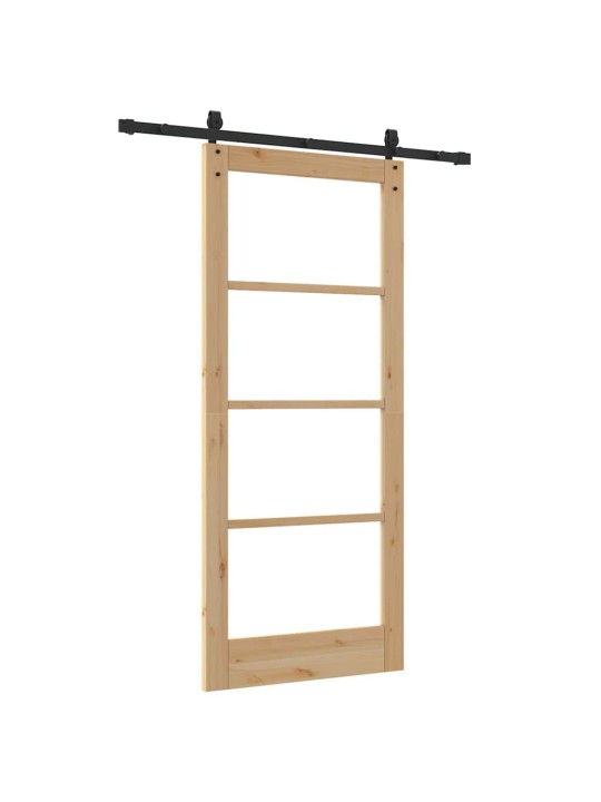 Liuguks pruun 86 x 198.5 cm puit ja metall