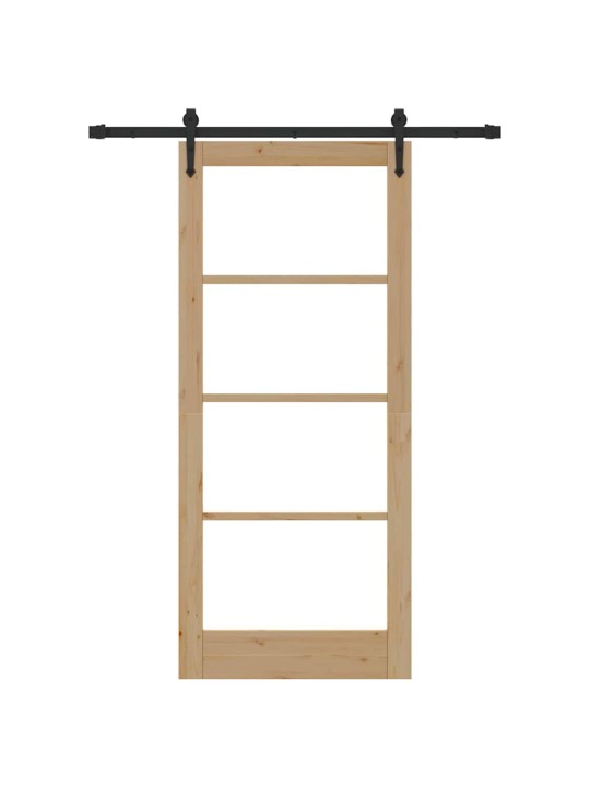 Liuguks pruun 86 x 198.5 cm puit ja metall