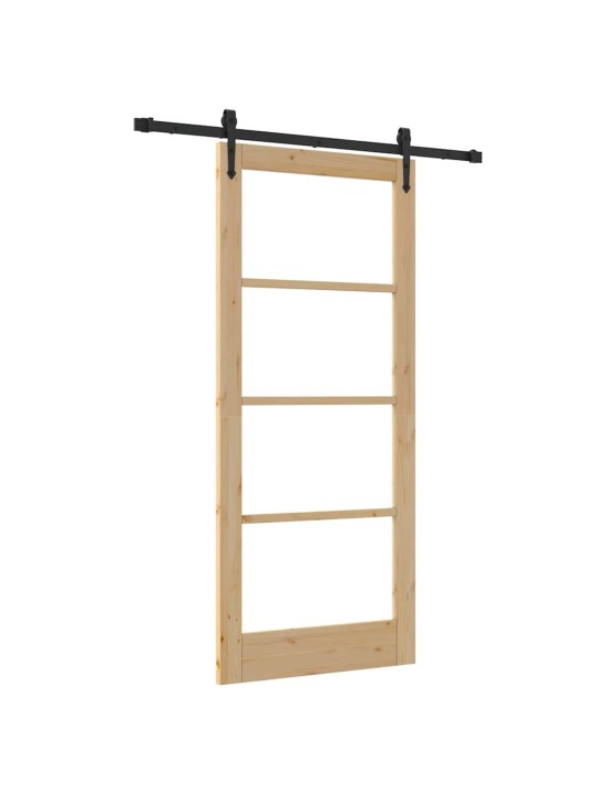 Liuguks pruun 86 x 198.5 cm puit ja metall