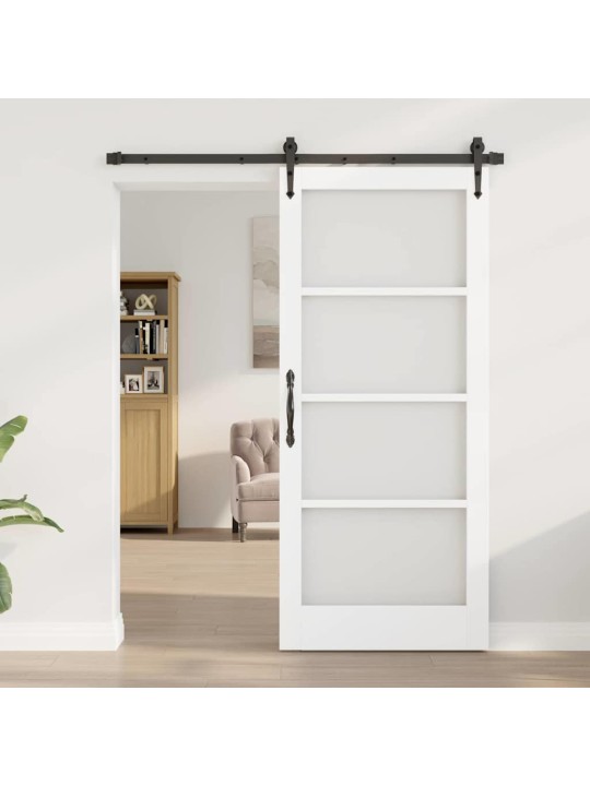 Liuguks valge 86 x 198.5 cm puit ja metall