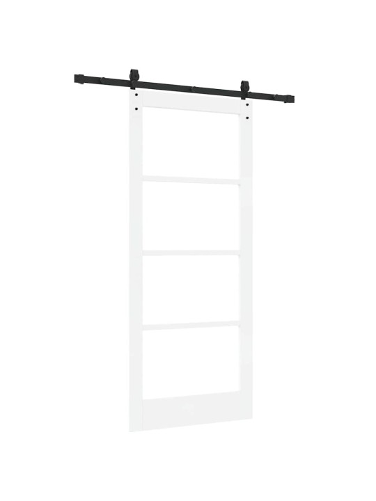 Liuguks valge 86 x 198.5 cm puit ja metall