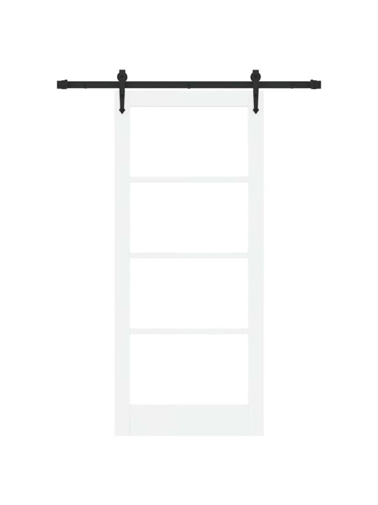 Liuguks valge 86 x 198.5 cm puit ja metall