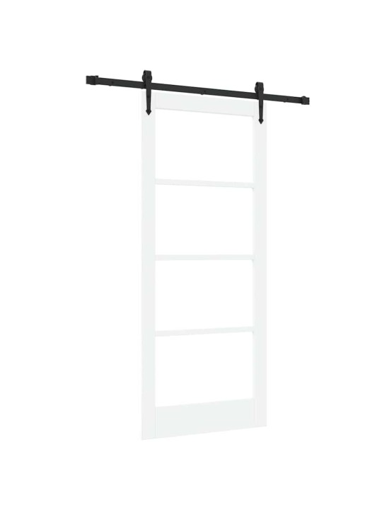 Liuguks valge 86 x 198.5 cm puit ja metall