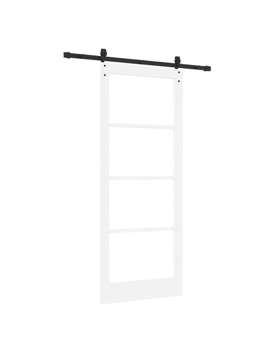Liuguks valge 86 x 211 cm puit ja metall