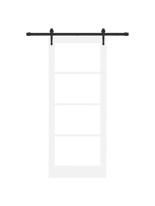 Liuguks valge 86 x 211 cm puit ja metall