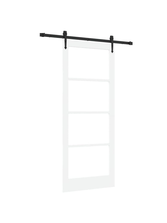 Liuguks valge 86 x 211 cm puit ja metall