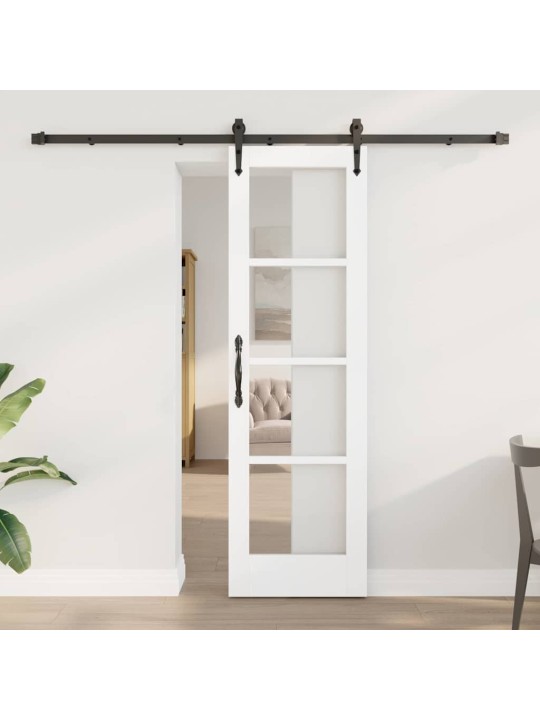 Liuguks valge 61 x 198.5 cm puit ja metall