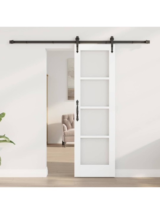 Liuguks valge 61 x 198.5 cm puit ja metall