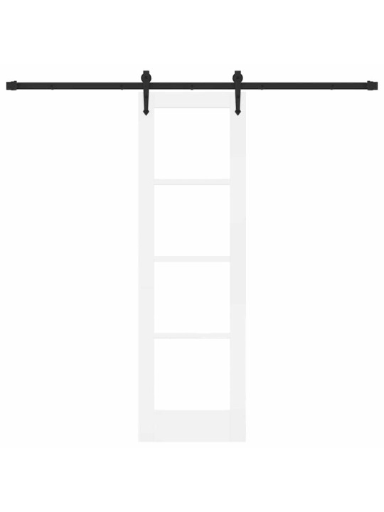 Liuguks valge 61 x 198.5 cm puit ja metall