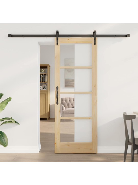 Liuguks pruun 73.5 x 198.5 cm puit ja metall