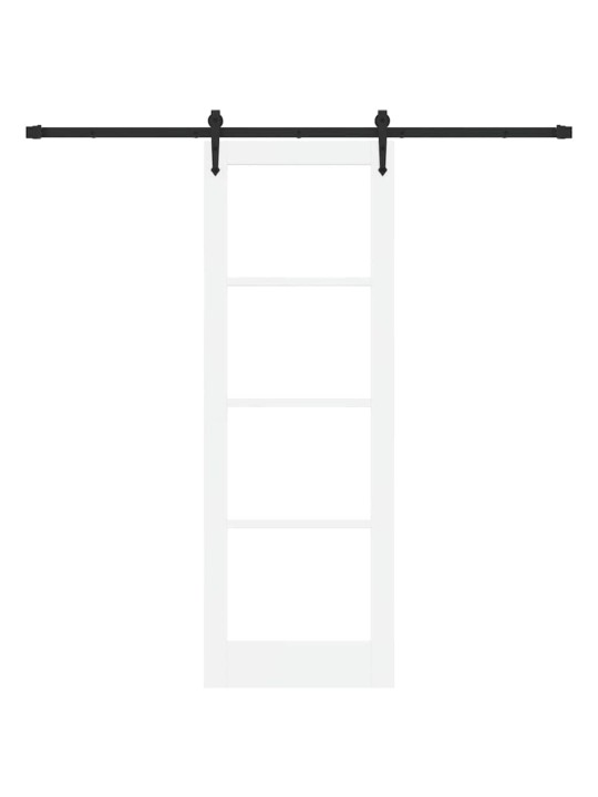 Liuguks valge 73.5 x 211 cm puit ja metall