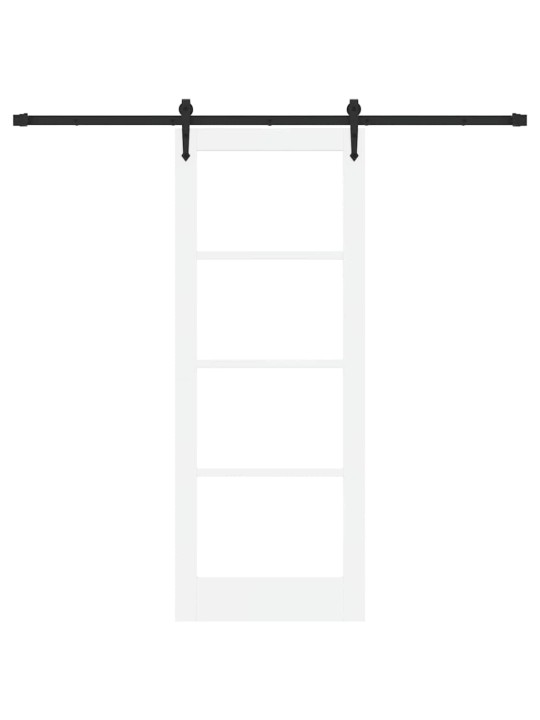 Liuguks valge 78 x 202 cm puit ja metall