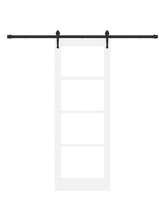 Liuguks valge 78 x 211 cm puit ja metall