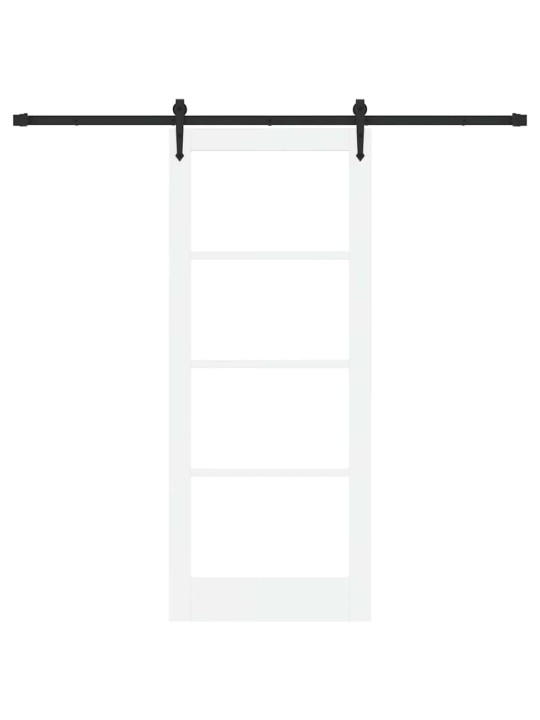 Liuguks valge 83 x 202 cm puit ja metall